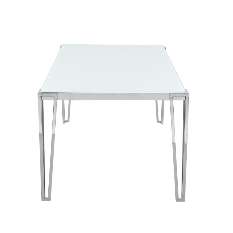  Coaster Furniture Pauline 193001 Rectangular 64-inch Glass Top Dining Table - Chrome IMAGE 3