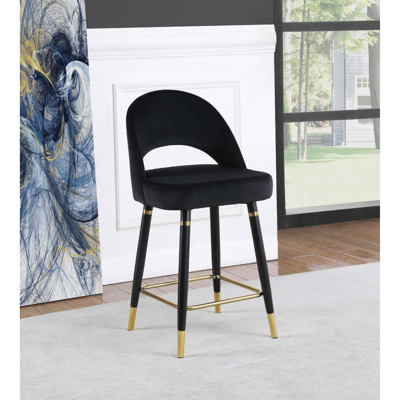  Coaster Furniture Lindsey 193569 Velvet Upholstered Counter Chair - Black IMAGE 9