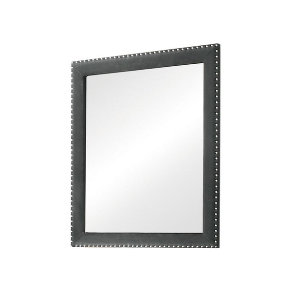 Coaster Furniture Melody 223384 Upholstered Dresser Mirror - Grey IMAGE 1
