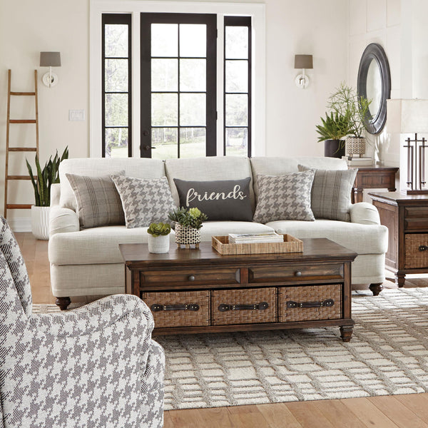  Coaster Furniture Glenn 511094 Upholstered English Arm Sofa - Light Grey and Grey IMAGE 1
