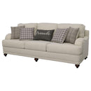  Coaster Furniture Glenn 511094 Upholstered English Arm Sofa - Light Grey and Grey IMAGE 4