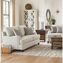  Coaster Furniture Glenn 511095 Upholstered English Arm Loveseat - Light Grey and Grey IMAGE 1