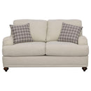  Coaster Furniture Glenn 511095 Upholstered English Arm Loveseat - Light Grey and Grey IMAGE 3