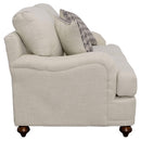  Coaster Furniture Glenn 511095 Upholstered English Arm Loveseat - Light Grey and Grey IMAGE 5