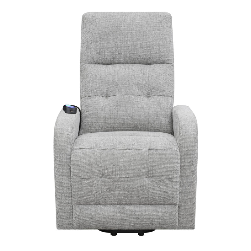  Coaster Furniture Howie 609402P Upholstered Power Lift Massage Chair - Grey IMAGE 3
