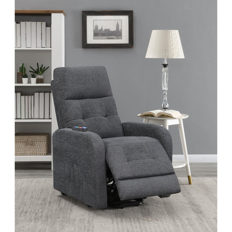  Coaster Furniture Howie 609403P Upholstered Power Lift Massage Chair - Charcoal IMAGE 11