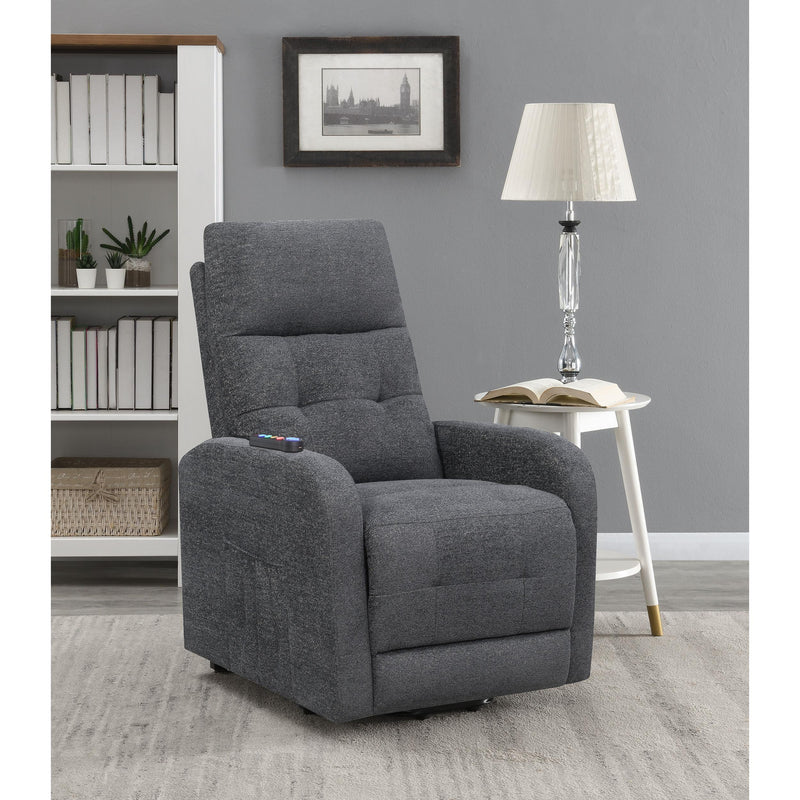  Coaster Furniture Howie 609403P Upholstered Power Lift Massage Chair - Charcoal IMAGE 12