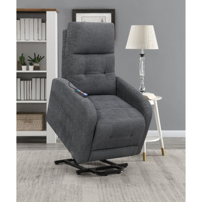  Coaster Furniture Howie 609403P Upholstered Power Lift Massage Chair - Charcoal IMAGE 13