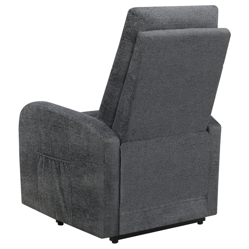  Coaster Furniture Howie 609403P Upholstered Power Lift Massage Chair - Charcoal IMAGE 7
