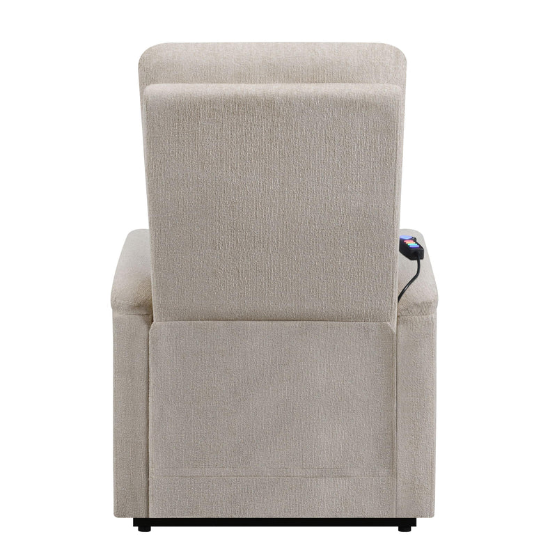  Coaster Furniture Henrietta 609405P Upholstered Power Lift Massage Chair - Beige IMAGE 5