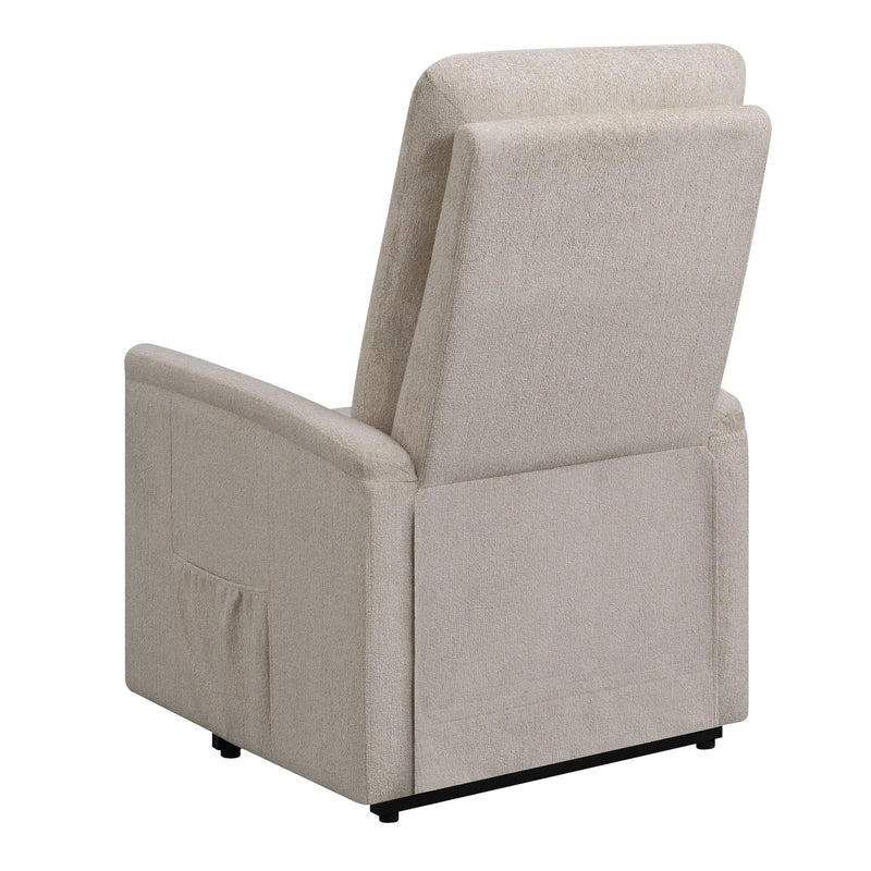  Coaster Furniture Henrietta 609405P Upholstered Power Lift Massage Chair - Beige IMAGE 6