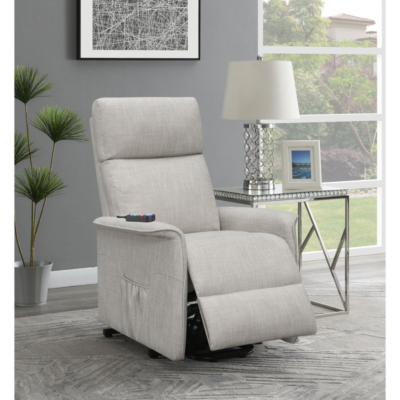 Coaster Furniture Herrera 609407P Upholstered Power Lift Massage Chair - Beige IMAGE 12