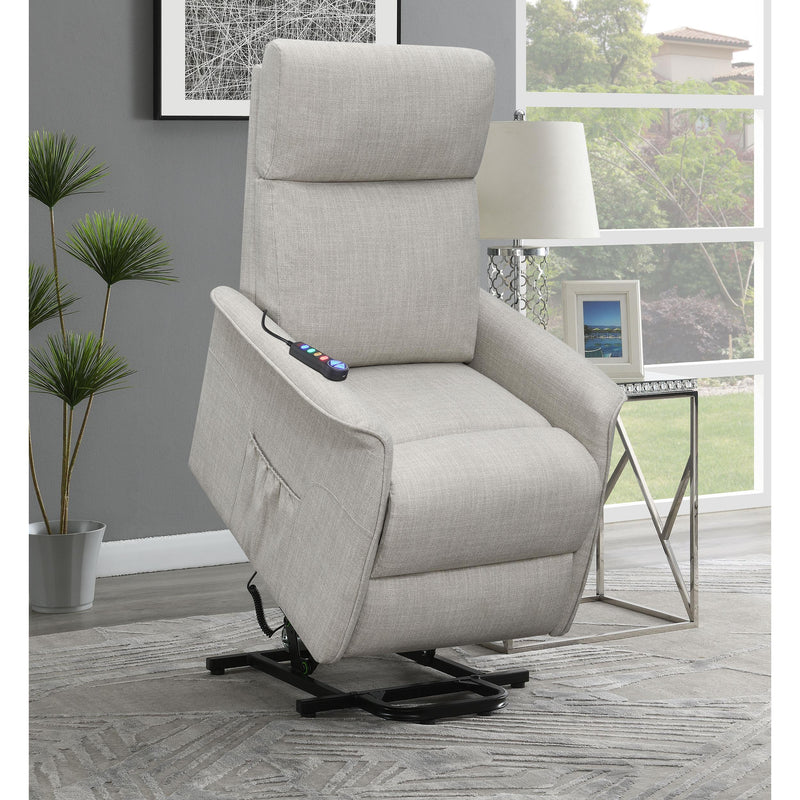  Coaster Furniture Herrera 609407P Upholstered Power Lift Massage Chair - Beige IMAGE 13