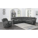  Coaster Furniture Bahrain 609543 Upholstered Glider Recliner - Charcoal IMAGE 11