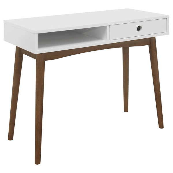  Coaster Furniture Bradenton 801931 39-inch 1-Drawer Wood Writing Desk - White IMAGE 1