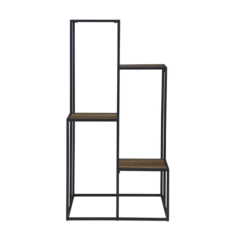  Coaster Furniture Rito 805670 4-tier Multi-Display Shelf - Rustic Brown and Black IMAGE 2