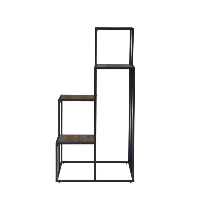  Coaster Furniture Rito 805670 4-tier Multi-Display Shelf - Rustic Brown and Black IMAGE 3