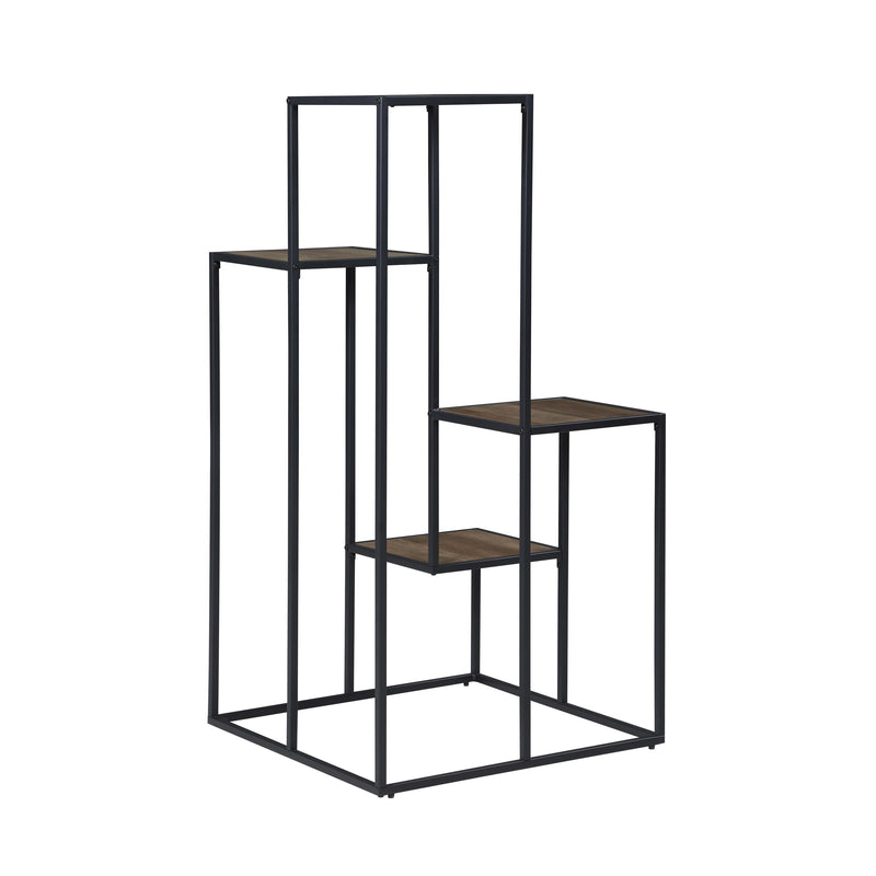  Coaster Furniture Rito 805670 4-tier Multi-Display Shelf - Rustic Brown and Black IMAGE 4