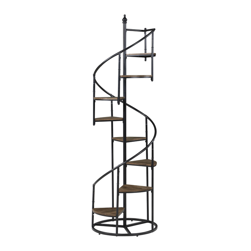  Coaster Furniture Roseglen 805675 69-inch 8-shelf Staircase Bookshelf - Rustic Brown IMAGE 2