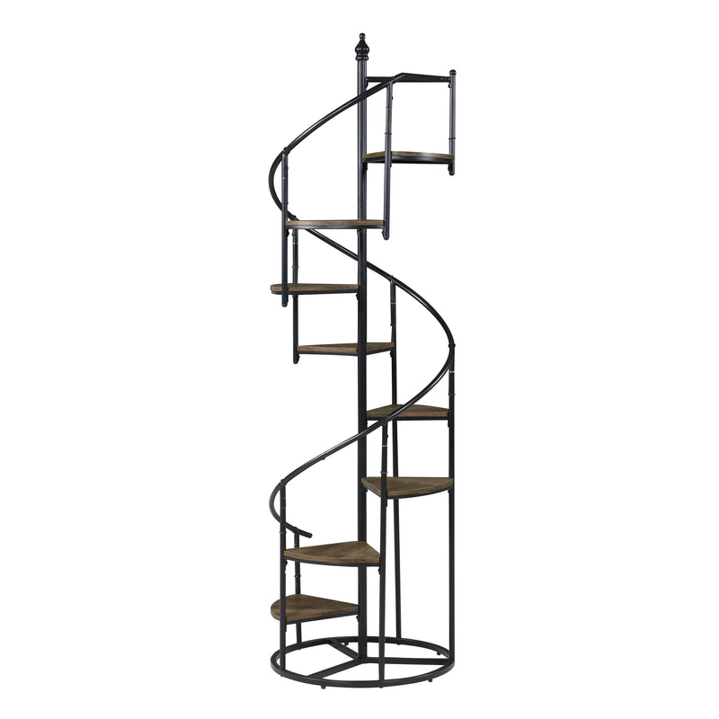  Coaster Furniture Roseglen 805675 69-inch 8-shelf Staircase Bookshelf - Rustic Brown IMAGE 4