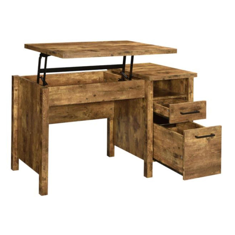  Coaster Furniture Delwin 881240 47-inch 2-Drawer Lift Top - Computer Desk Rustic Nutmeg IMAGE 6