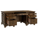  Coaster Furniture Hartshill 881281 72-inch 7-Drawer Executive Desk - Burnished Oak IMAGE 2