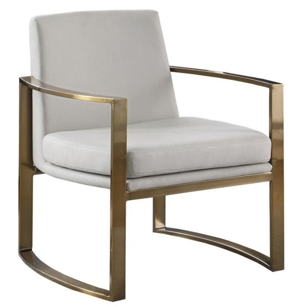  Coaster Furniture Cory 903048 Upholstered Arched Arm Accent Chair - Cream IMAGE 1