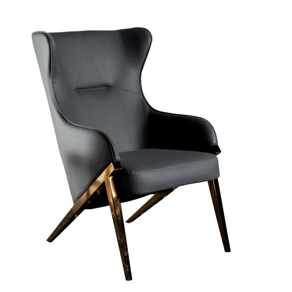  Coaster Furniture Walker 903053 Upholstered high Wingback Accent Chair - Slate IMAGE 1
