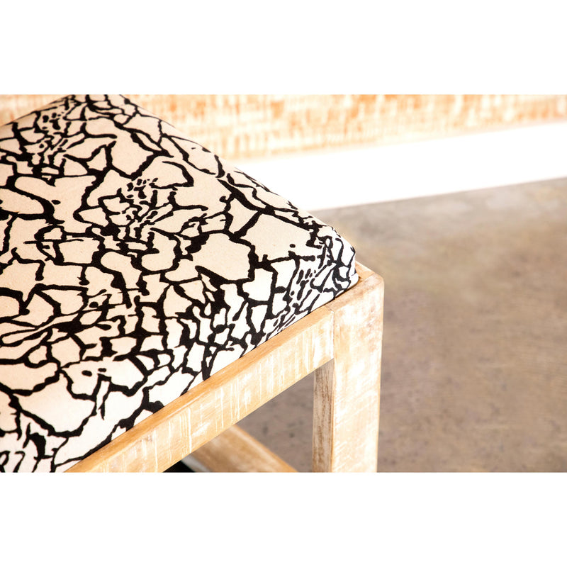  Coaster Furniture Aiden 914138 Fabric Upholstered Accent Bench - Distressed White IMAGE 3