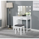  Coaster Furniture Elijah 931149 Vanity Set with Lighting & Stool - White and Dark Grey IMAGE 1