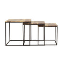  Coaster Furniture Belcourt 931182 3-piece Square Nesting Tables - Natural and Black IMAGE 4