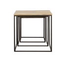  Coaster Furniture Belcourt 931182 3-piece Square Nesting Tables - Natural and Black IMAGE 5