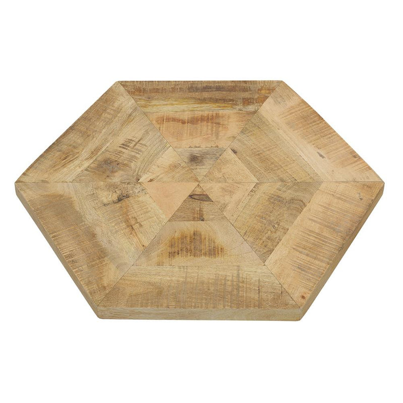  Coaster Furniture Adger 935844 2-piece Hexagonal Nesting Tables - Natural and Black IMAGE 8