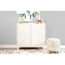  Coaster Furniture Gambon 953401 2-door Wood Honeycomb Pattern Accent Cabinet - White IMAGE 10