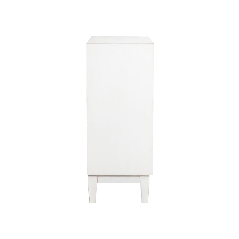  Coaster Furniture Gambon 953401 2-door Wood Honeycomb Pattern Accent Cabinet - White IMAGE 3