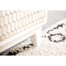  Coaster Furniture Gambon 953401 2-door Wood Honeycomb Pattern Accent Cabinet - White IMAGE 6