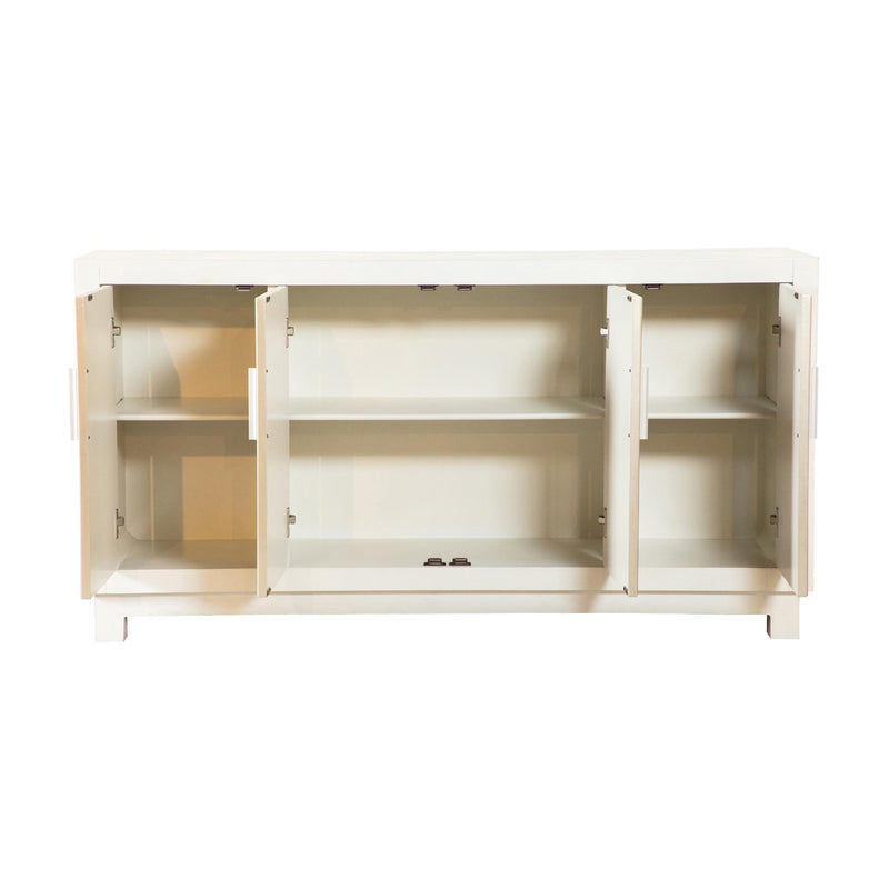  Coaster Furniture Voula 953416 4-door Wood Accent Storage Cabinet - White and Gold IMAGE 4