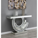  Coaster Furniture Imogen 953422 Sculptural Mirrored Entryway Console Table - Silver IMAGE 2