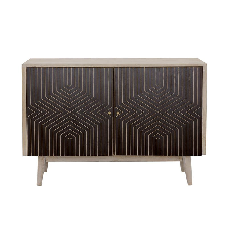  Coaster Furniture Ixora 953430 2-door Wood Accent Cabinet - White Washed and Black IMAGE 2