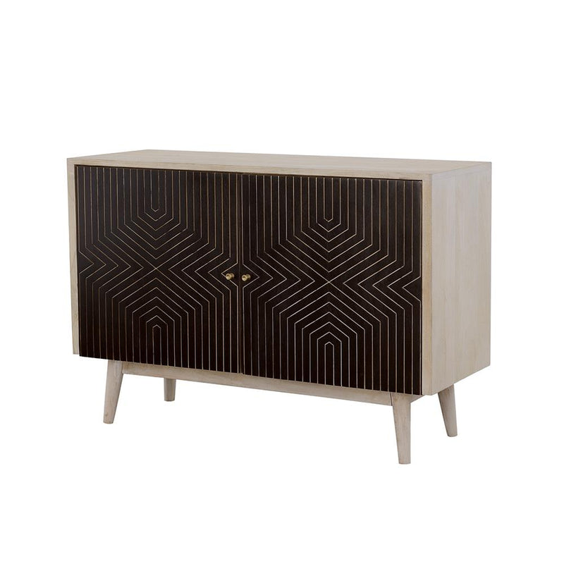  Coaster Furniture Ixora 953430 2-door Wood Accent Cabinet - White Washed and Black IMAGE 4