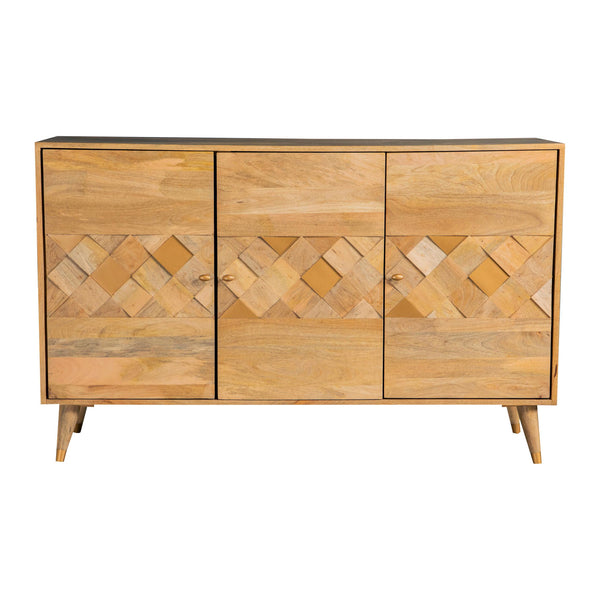  Coaster Furniture Alyssum 953460 3-door Mango Wood Accent Cabinet - Natural IMAGE 1