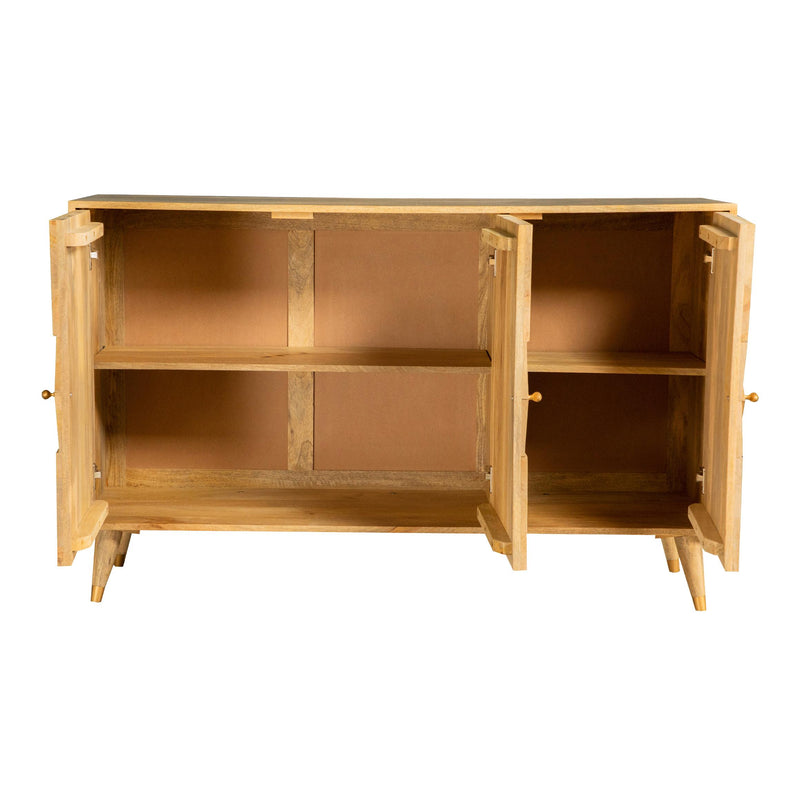  Coaster Furniture Alyssum 953460 3-door Mango Wood Accent Cabinet - Natural IMAGE 4