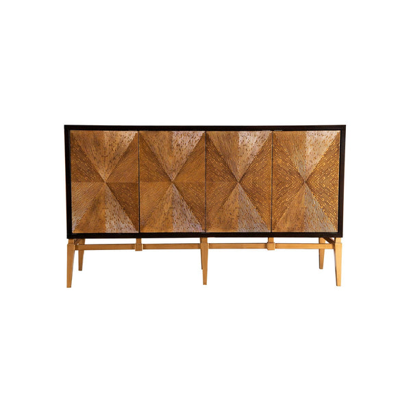  Coaster Furniture Zira 953497 4-door Wood Parquet Storage Accent Cabinet - Brown IMAGE 1