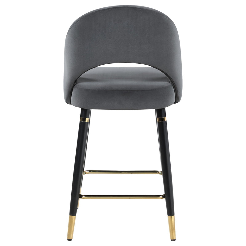  Coaster Furniture Lindsey 192549 Velvet Upholstered Counter Chair - Grey IMAGE 6