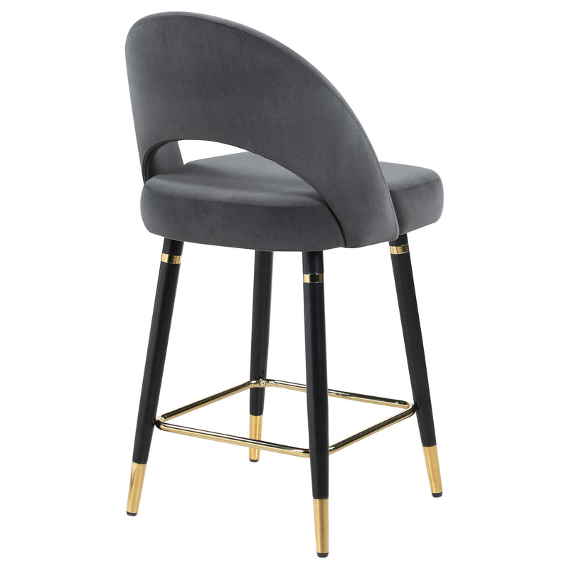  Coaster Furniture Lindsey 192549 Velvet Upholstered Counter Chair - Grey IMAGE 7