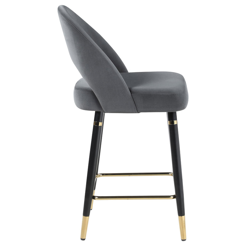  Coaster Furniture Lindsey 192549 Velvet Upholstered Counter Chair - Grey IMAGE 8
