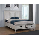  Coaster Furniture Franco 205330KE Wood Eastern King Storage Panel Bed - Distressed White IMAGE 5