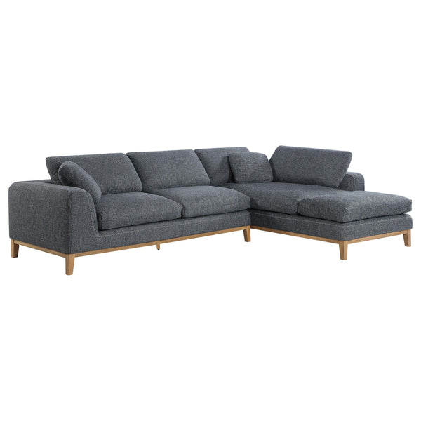  Coaster Furniture Persia 508857 Upholstered Track Arm Sectional Sofa - Grey IMAGE 1