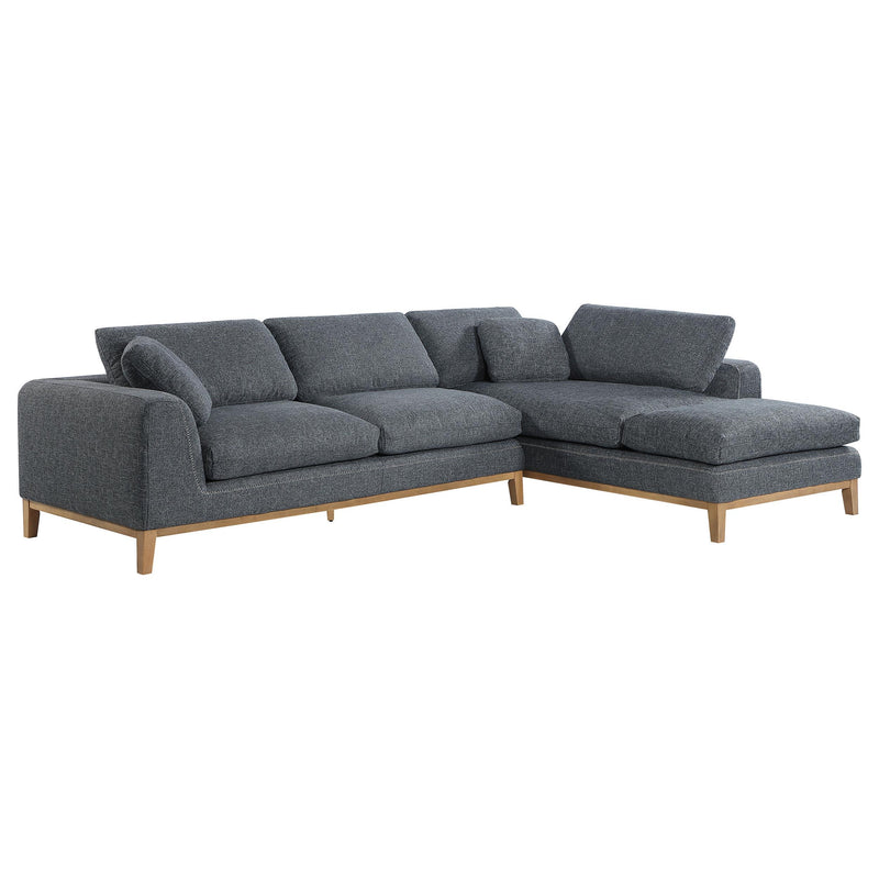  Coaster Furniture Persia 508857 Upholstered Track Arm Sectional Sofa - Grey IMAGE 1