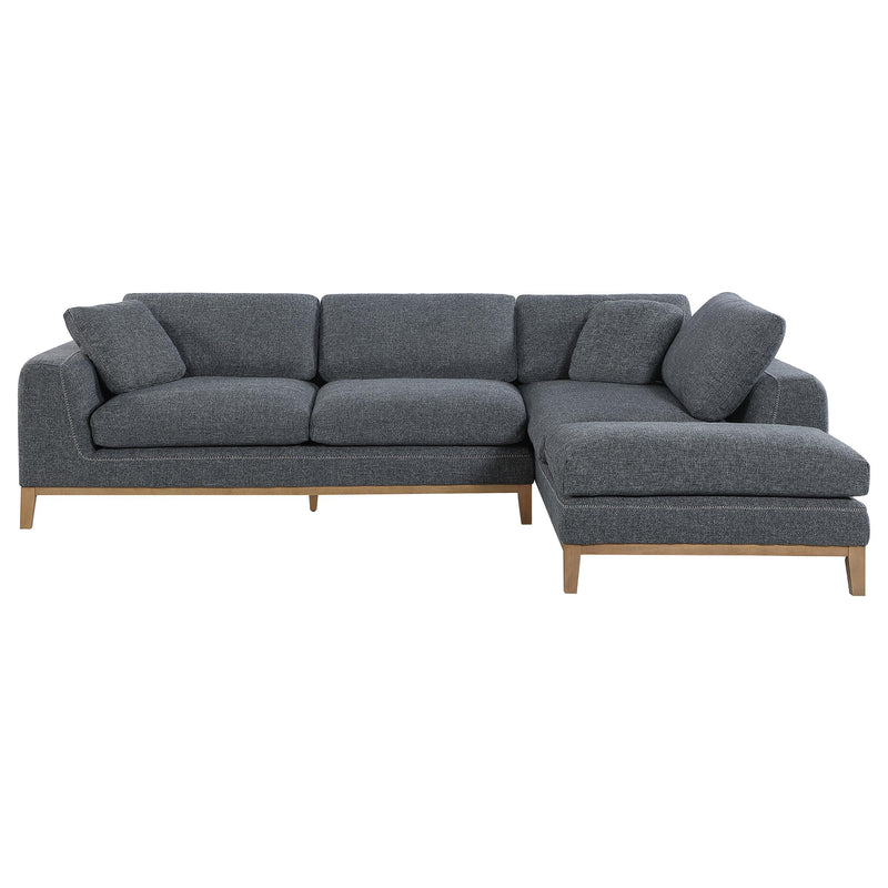  Coaster Furniture Persia 508857 Upholstered Track Arm Sectional Sofa - Grey IMAGE 2
